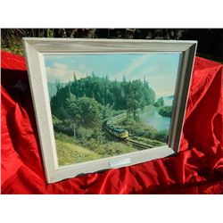 FRAMED PICTURE - CN - "SUPERCONTINENTAL IN THE CANADIAN ROKIES"