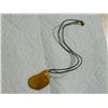 Image 1 : NECKLACE - AGATE ON ROPE - 2 1/4" LONG