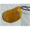 Image 2 : NECKLACE - AGATE ON ROPE - 2 1/4" LONG