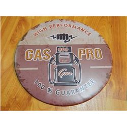 METAL SIGN - ROUND - 12" - GAS PRO - HIGH PERFORMANCE