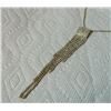 Image 4 : NECKLACE - CRYSTAL & GOLD FRING DROP - "ICING"
