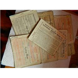 VINTAGE FOOD RATION BOOKS FROM ENGLAND - 1918 - 8 TTL