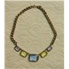 Image 1 : NECKLACE - SAPPHIRE, CITRINE & AMETHYST COLOR GEMS