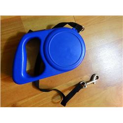 RETRACTABLE LEASH - BLUE - LARGE DOG - `12' LONG CORD - LOOKS NEW