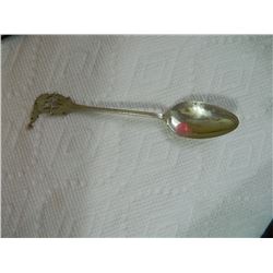 SILVER ELEPHANT SPOON - STAMPED "INDIA SILVER" - HAS DOUBLE SIDED ELEPHANT ON TOP WITH TRUNK UP - 12