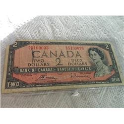 BANK NOTE - CANADA - $2 - 1954