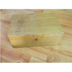 WOOD JEWELRY BOX & CONTENTS