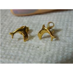 EARRING - SURGICAL STEEL - DOLPHINS