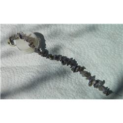 STRING OF ASSORTED POLISHED FREE FORM AMETHYST - APPROX. 60PC ON STRAND - CAN USE DIRECTLY AS A BRAC