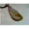 Image 4 : ROPE NECKLACE WITH 3" AGATE SLICE