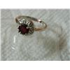 Image 2 : RING - 1 CARAT GARNET & DIAMOND IN 925 STERLING SILVER SETTING - SZ 7 - RETAIL ESTIMATE $450