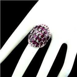 Natural Pink Raspberry Rhodolite Garnet Ruby Ring