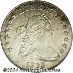 1798 $1 Large Eagle, 10 Arrows AU55 PCGS.