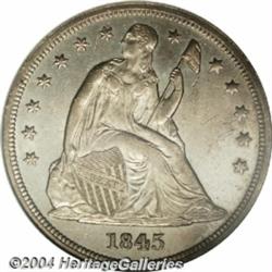 1845 $1 MS62 NGC.