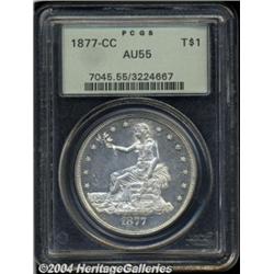 1877-CC T$1 AU55 PCGS.