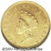 Image 1 : 1855 G$1 MS60 NGC.