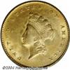Image 1 : 1855 G$1 MS63 PCGS.