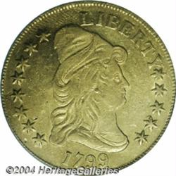 1799 $10 Small Stars Obverse AU53 PCGS.