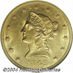1849 $10 MS62 NGC.