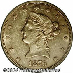 1876-S $10 AU53 PCGS.