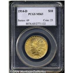 1914-D $10 MS63 PCGS.