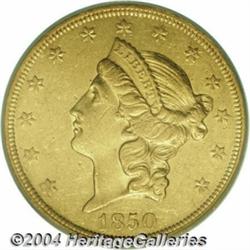 1850 $20 AU50 PCGS.