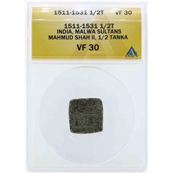 1511-1531 India 1/2 Tanka Coin ANACS VF30