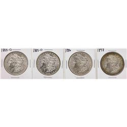 Lot of (4) Assorted Date $1 Morgan Silver Dollar Coins