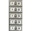 Image 1 : Lot of (5) 1934C $5 Silver Certificate Notes