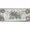 Image 1 : 1864 $5 The State of Alabama Confederate Treasury Note
