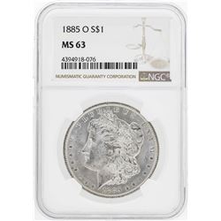 1885-O $1 Morgan Silver Dollar Coin NGC MS63