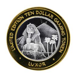.999 Silver Luxor Las Vegas Nevada $10 Casino Limited Edition Gaming Token