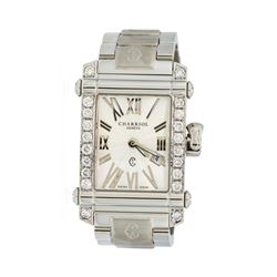Charriol Columbus Stainless Steel Watch with 0.80 ctw Diamond Bezel