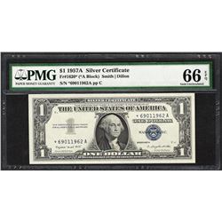 1957A $1 Silver Certificate STAR Note Fr.1620* PMG Gem Uncirculated 66EPQ
