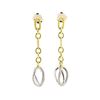 18KT Yellow and White Gold 0.80 ctw Diamond Earrings