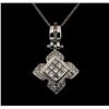 14KT White Gold 1.00 ctw Diamond Pendant with Chain