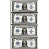 Cut Sheet of (4) 1923 $1 Silver Certificate Notes