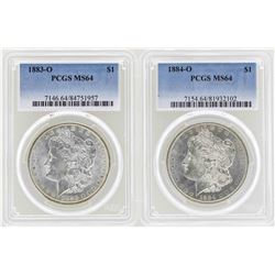 1883-O to 1884-O $1 Morgan Silver Dollar Coins NGC MS64