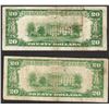 Image 2 : Lot of (2) 1929 $20 Los Angeles California National Currency Notes