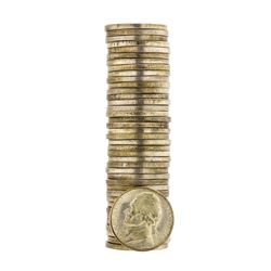 Roll of (40) 1945-S Brilliant Uncirculated Jefferson Nickels