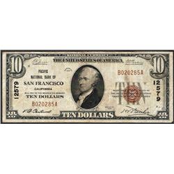 1929 $10 San Francisco California National Currency Note CH# 12579