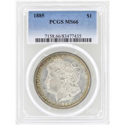 1885 $1 Morgan Silver Dollar Coin PCGS MS66