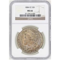 1884-CC $1 Morgan Silver Dollar Coin NGC MS66