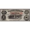 Image 1 : 1857 $3 The Western Exchange Nebraska Obsolete Note