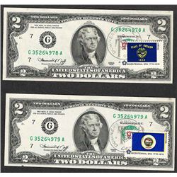 Lot of (2) 1976 Federal Reserve Notes
