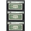 Image 2 : Lot of (3) 1957A $1 Silver Certificate STAR Notes PMG Superb Gem Uncirculated 67
