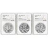 Lot of 1986-1988 $1 American Silver Eagle Coins NGC MS69