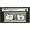 Image 1 : 1957 $1 Silver Certificate Note Fr.1619 PMG Gem Uncirculated 65EPQ