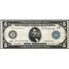 Image 1 : 1914 $5 Federal Reserve Note New York
