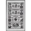 Image 1 : Uncut Sheet of $1/$1/$2/$3 Citizens Bank of Louisiana Obsolete Notes